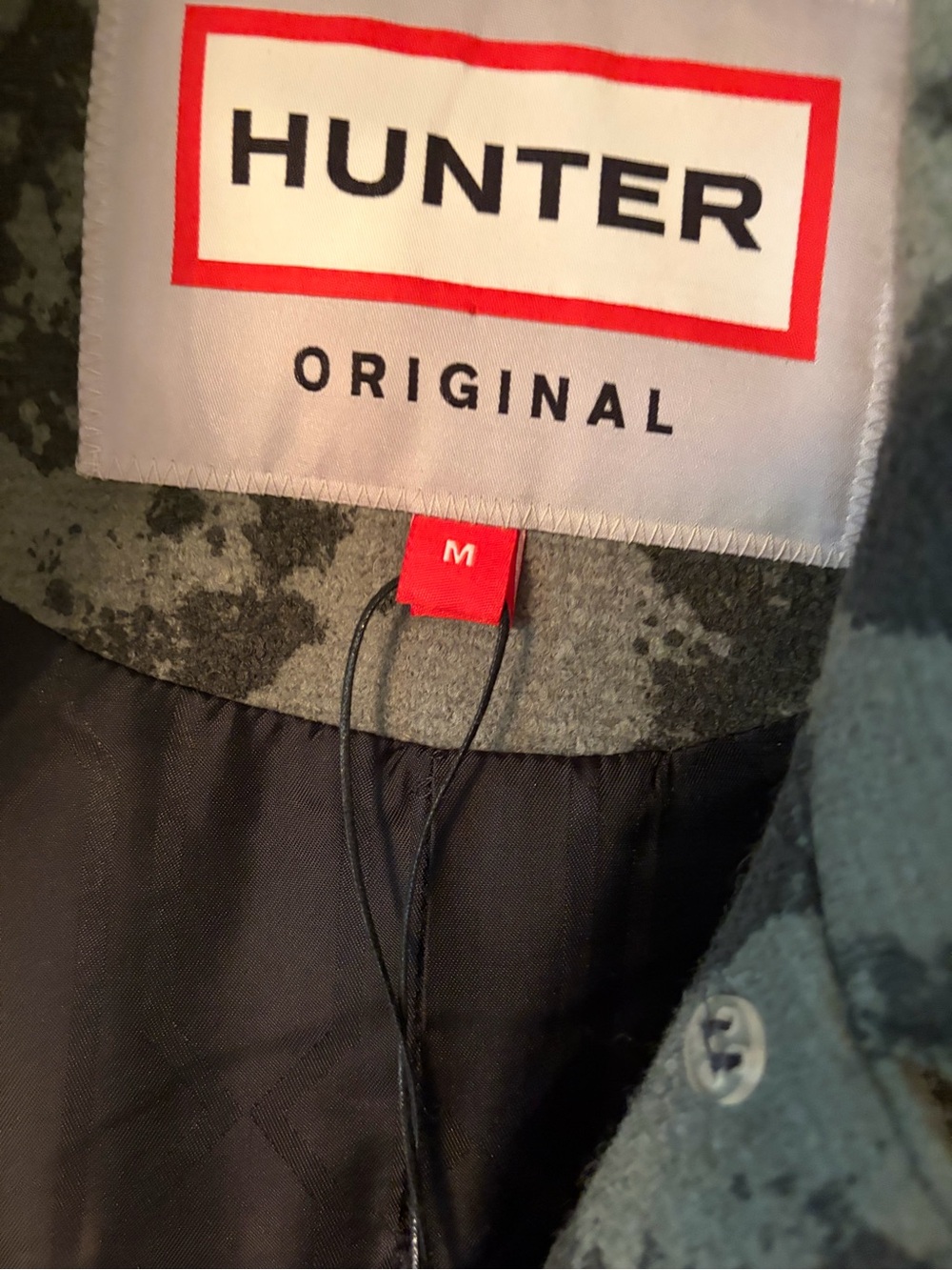 Hunter Green Abstract Pattern  Coat - Picture 4 of 9
